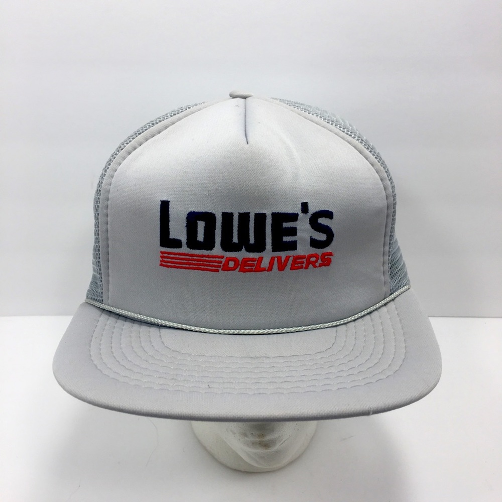 Vintage Grey Lowe’s Delivers Hat SnapBack Trucker